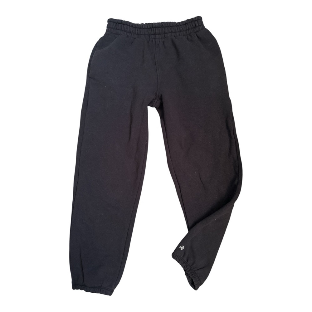 Athleta Girl Black Sweatpants Relaxed Fit Elastic Cuffs